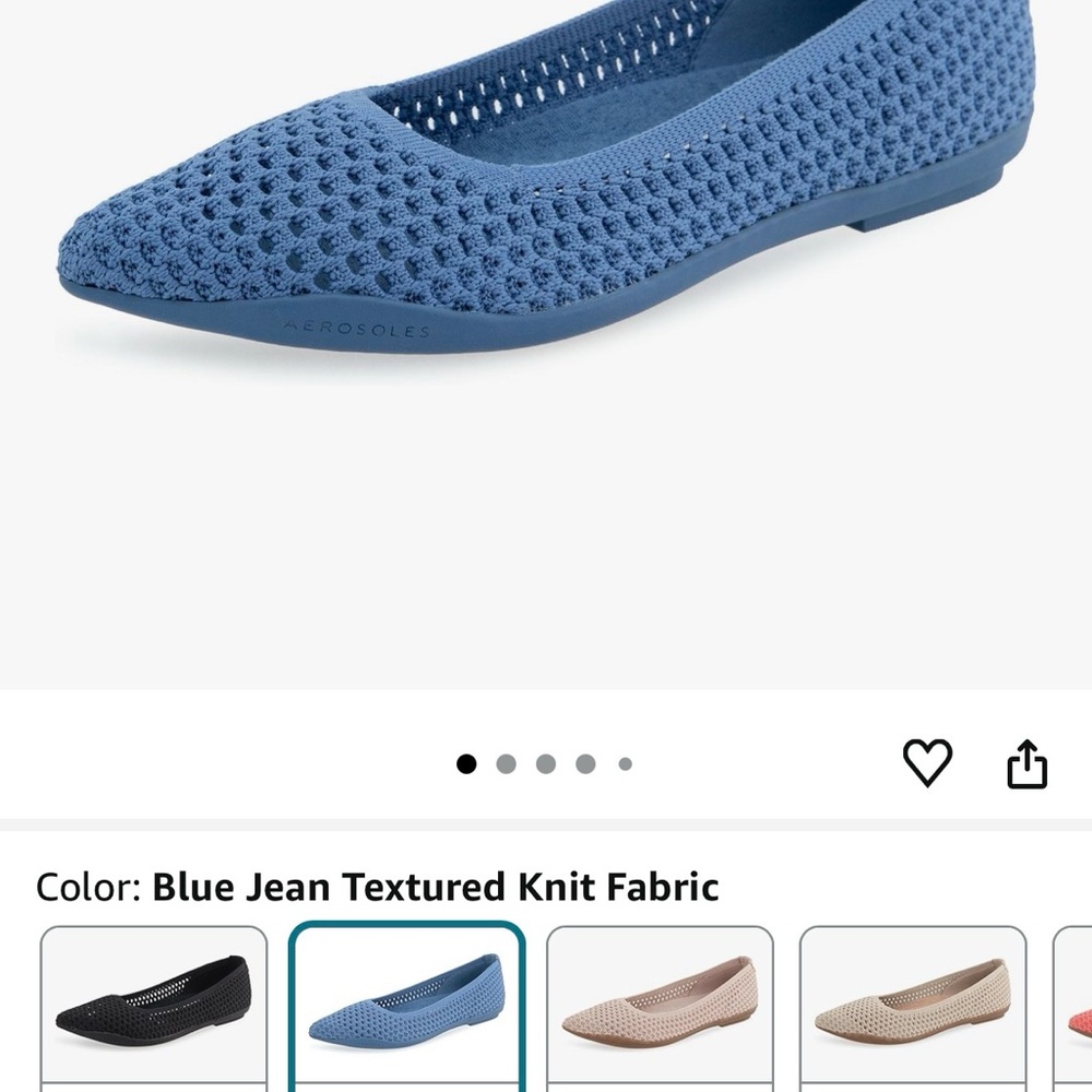 AEROSOLES Danielle - Women's Blue Jean Knit Loafers